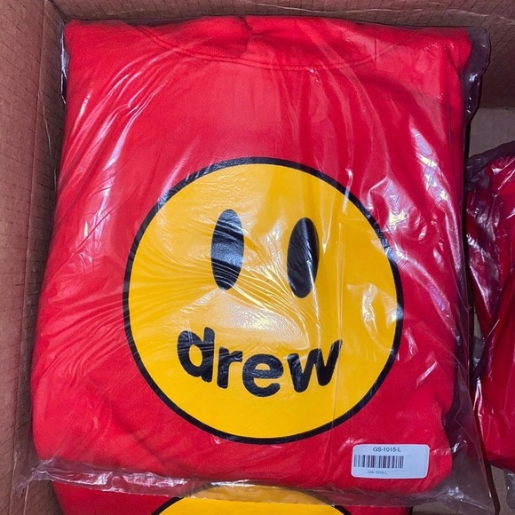 Drew House Mascot Red Smiley Face Hoodie *Authentic* Size Medium, Large, XL - Picture 3 of 4